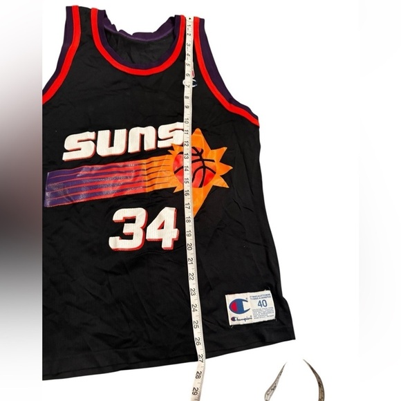 Vintage 90’s Charles Barkley #34 Phoenix Suns Champion Jersey 40 Black USA - Picture 4 of 5